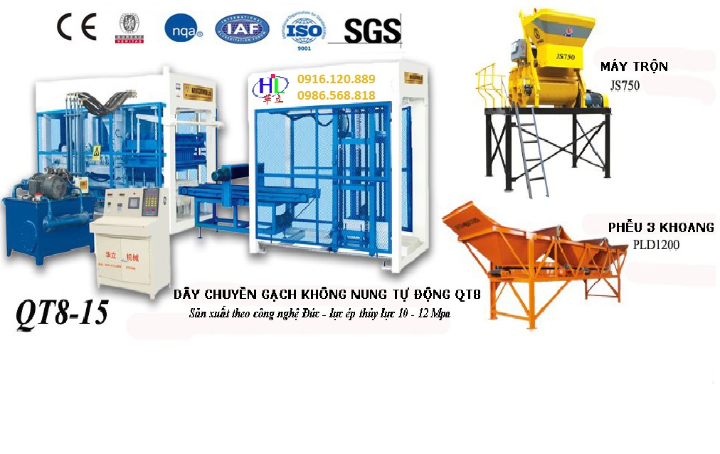 Dây chuyền sản xuất gạch không nung xi măng cốt liệu